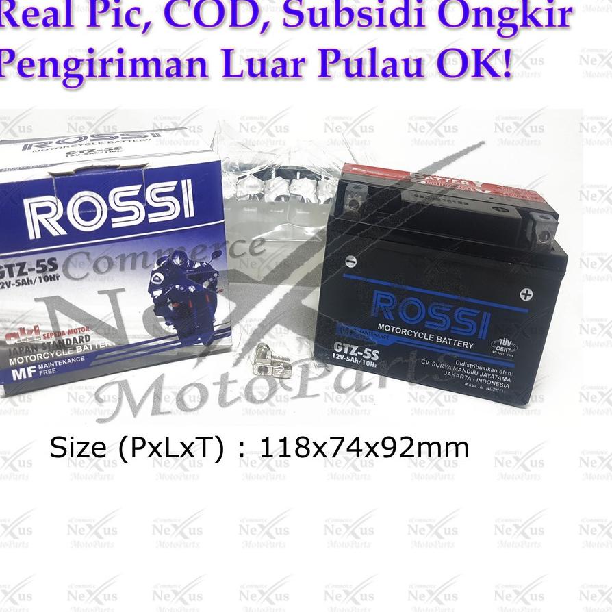 ™ Aki Motor ROSSI GTZ-5S GTZ5 YTZ5 12V 5A Karisma Supra Beat Mio ▲