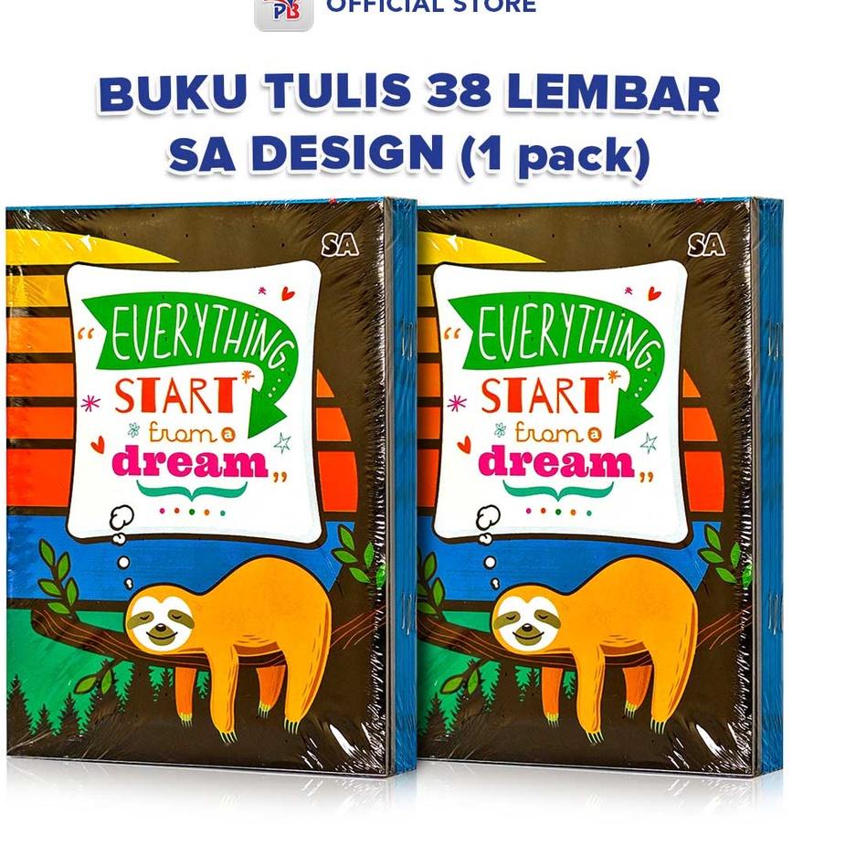 

Produk Pilihan Buku Tulis 38 lembar / Buku Tulis Merk SA Isi 38 Lembar Per Pak 10 Pcs Cover Bergambar Corak Lucu