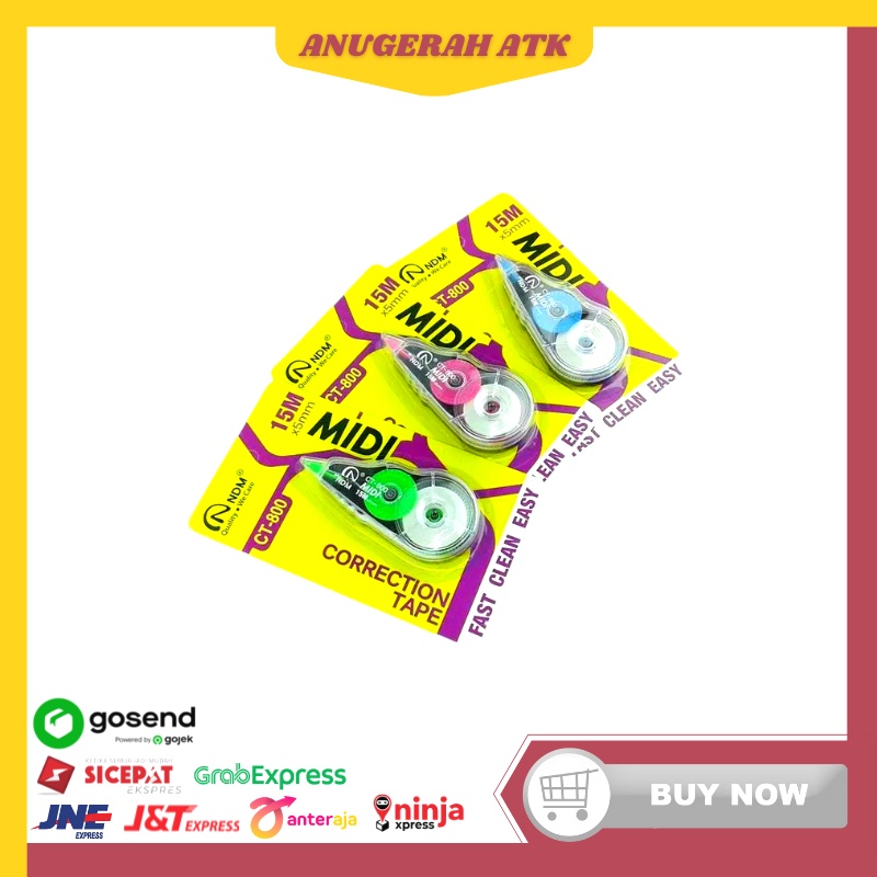 

Tip-Ex Roll/ Correction Tape NDM Tip-Ex CT-800 Termurah
