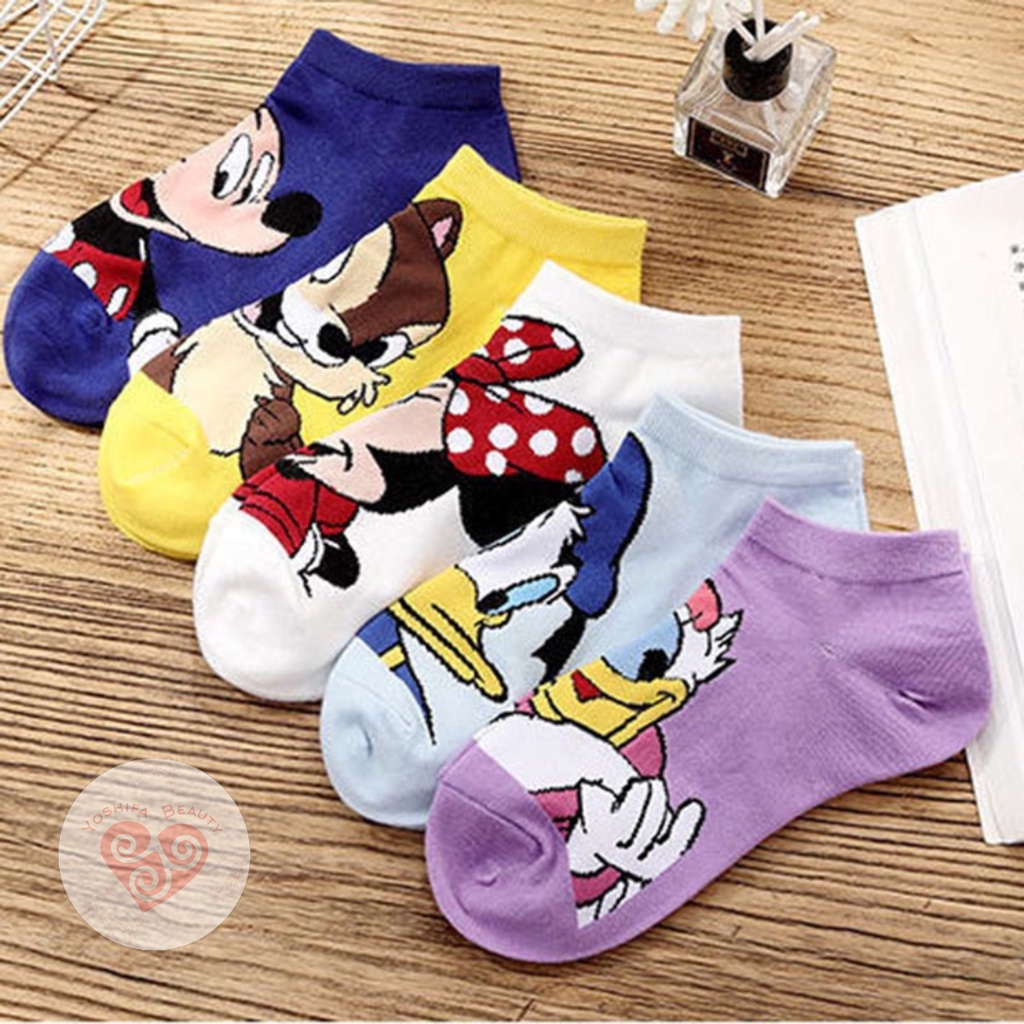 Kaos Kaki Wanita Pendek  Motif Kartun Cantik Cute  Kaos Kaki Remaja Dewasa  Karakter Kartun Unisex Fashion Korea