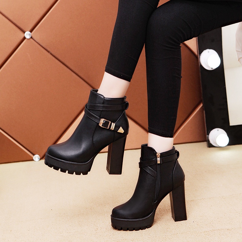 [DUNIA FASHION] DF 651 Sepatu Boots Wanita Heels Korea Import Premium Quality