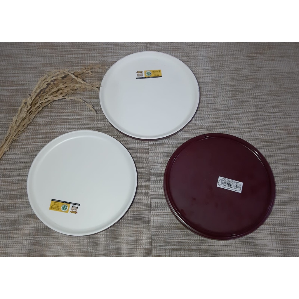 PGD-06C5,MT CREAM piring salad warna putih doff dan merah kecoklatan 6 inch,melamine golden dragon