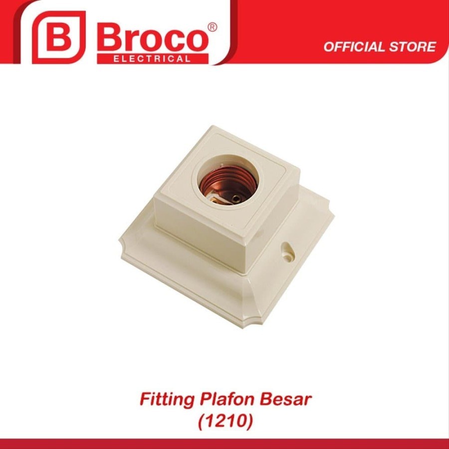 BROCO 1210 Fitting Plafon Segi Kotak Putih