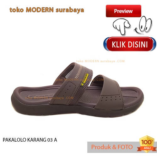 Sandal pria sandal slide kulit casual PAKALOLO KARANG 03