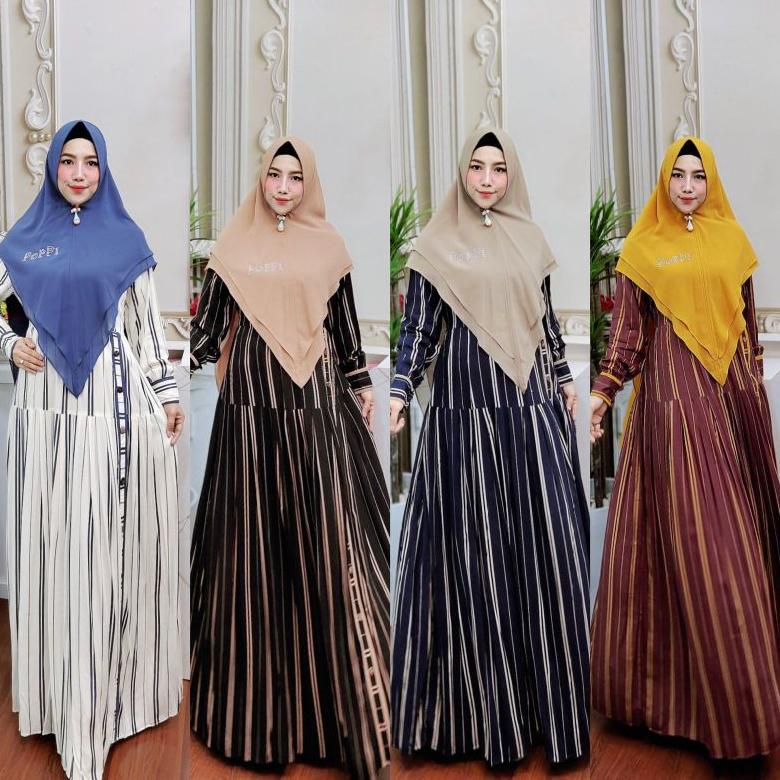 ORIGINAL Gamis set syari MAZAYA SERIES*ory Poppy syar'i grosir cirebon annisastore Murah