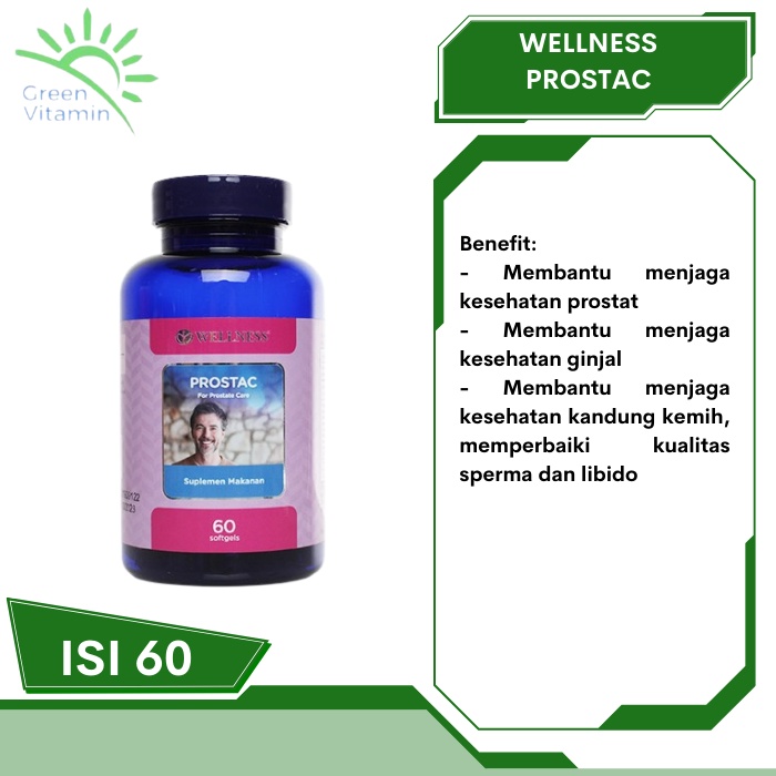 Wellness Prostac 60 Kapsul Vitamin Suplemen untuk Prostat dan Ginjal