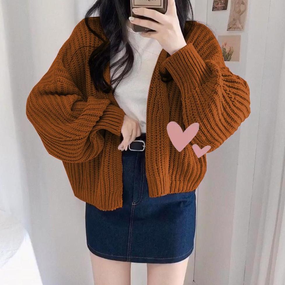 Termurah TFS - Cardigan Outer Rajut Hazel Oversize Bigsize OOTD Jumbo Premium / Sweater Rajut / Gard