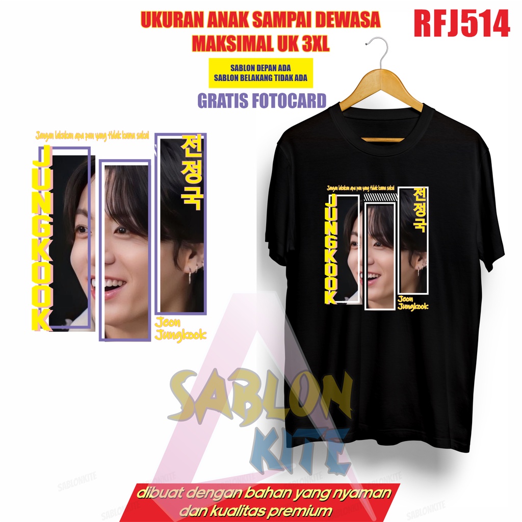 Gratis Fotocard Kaos Kpop Jungkook GRID RFJ514