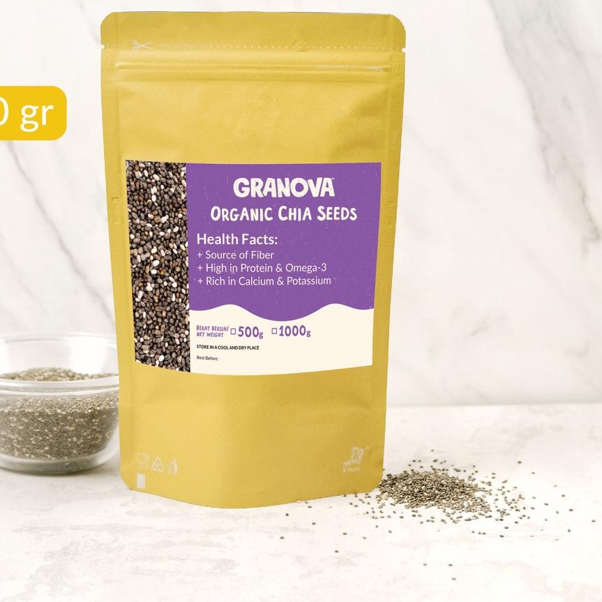 

☛ Premium Chia Seed/ Biji Chia by Granova 500g (Certified USDA Organic) - healthy & natural superfood ➾
