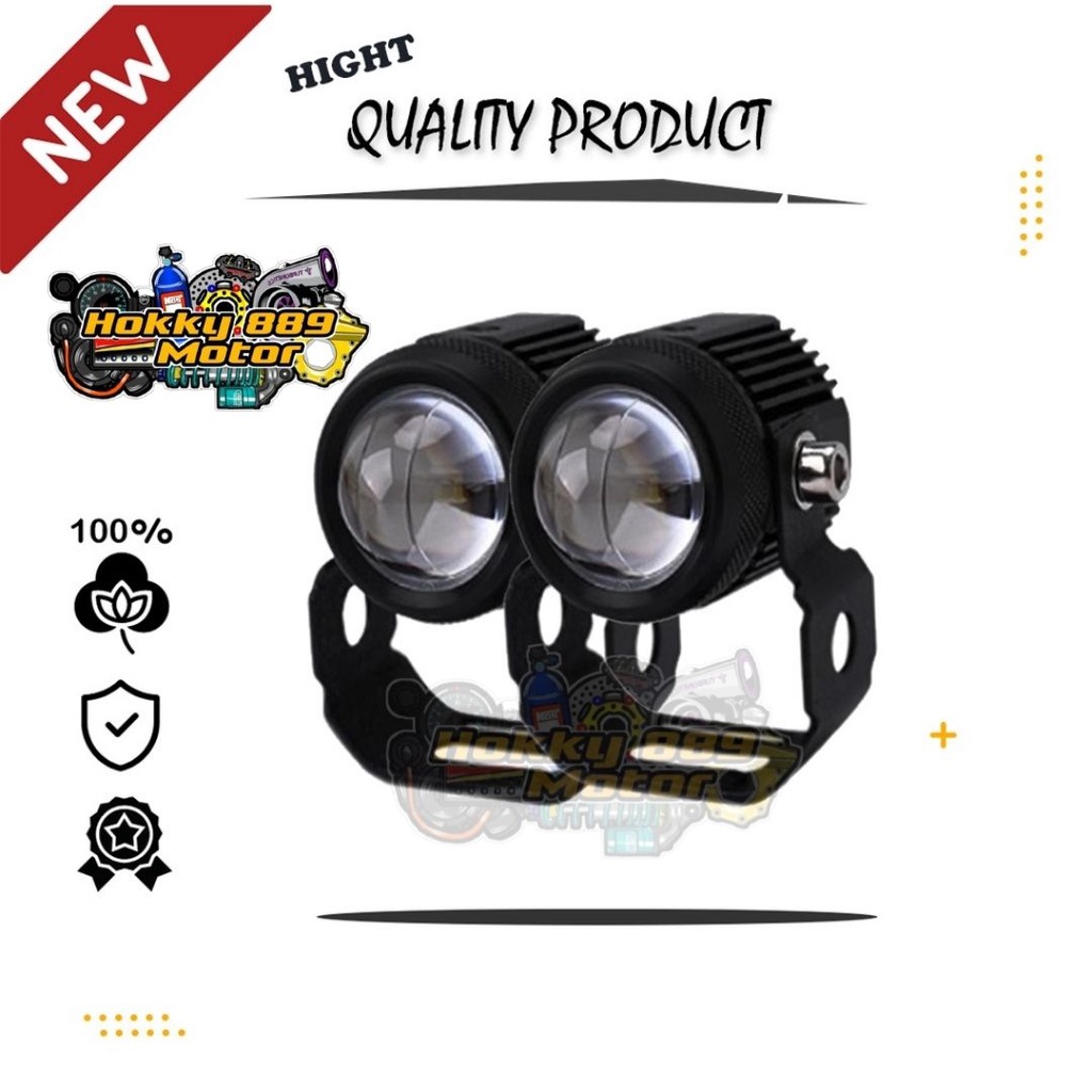 Lampu Tembak Laser T-5504 HI Low - Warna Kuning Putih (Mini Driving Led)