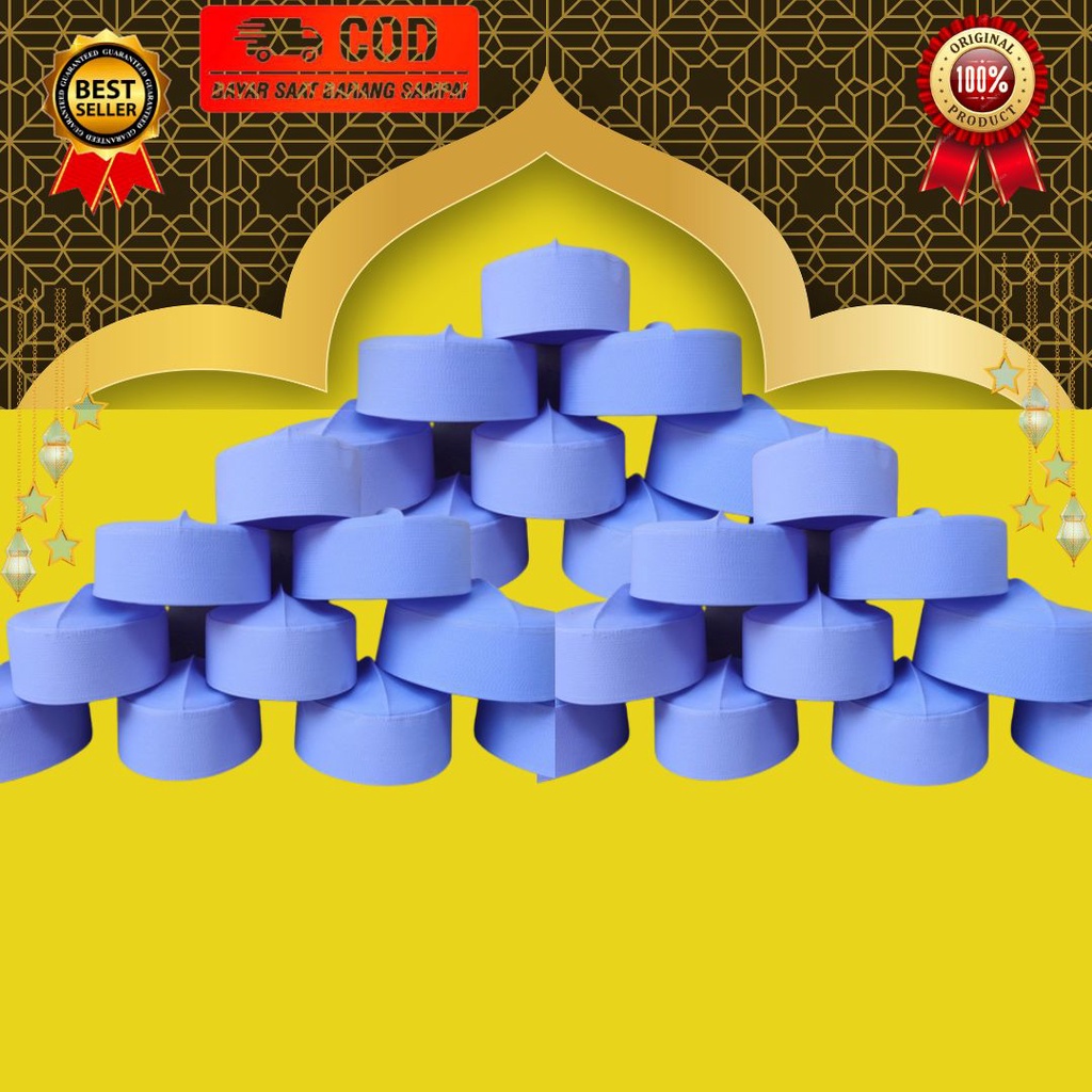 GROSIR PECI BATOK PUTIH POLOS MURAH| Tinggi 5cm 6cm 8cm | Peci Sholat Premium