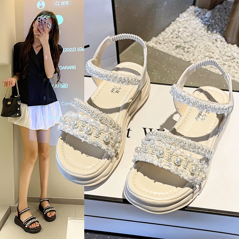 TBIG [COD] Sandal Sepatu Wanita SANDALREINA Import Korea Style Santai Wanita Remaja