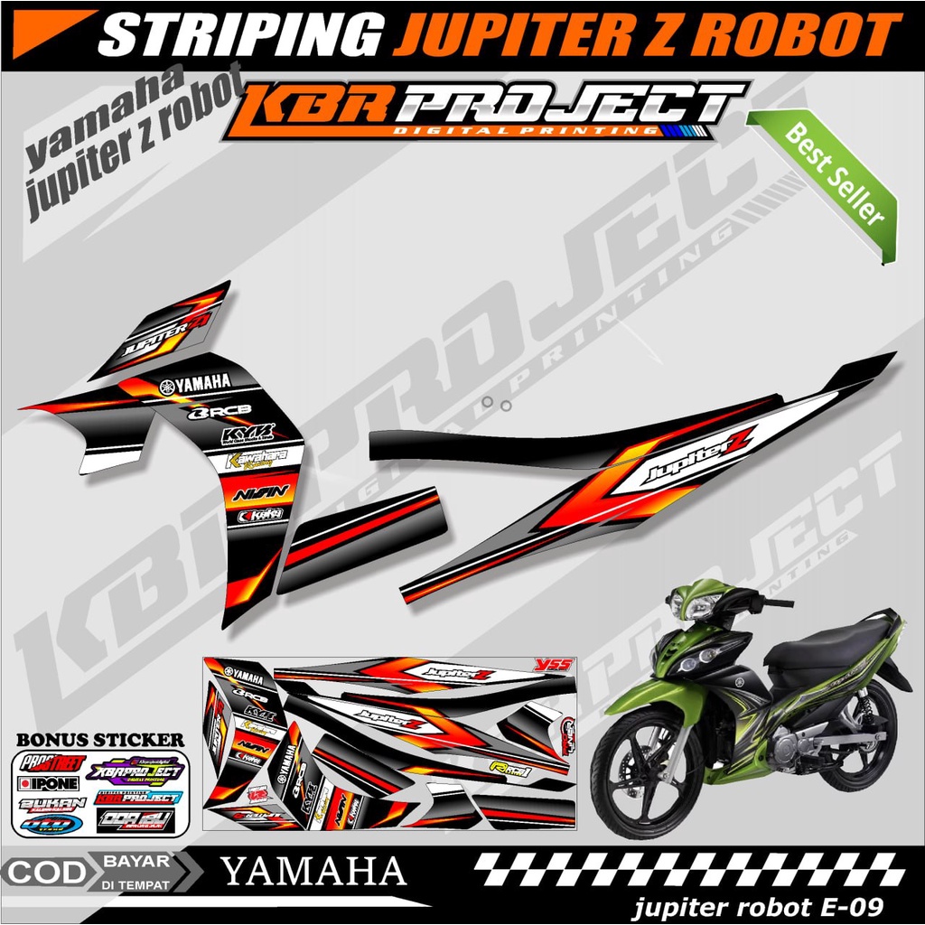 JUPITER Z ROBOT 2003 STIKER MOTOR KEREN Stiker Striping (JUPITER Z ROBOT 2003) Lis Variasi Stiker Mo