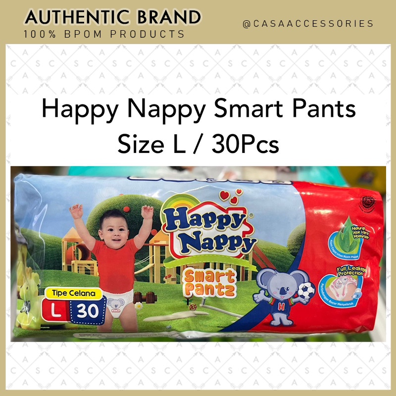 HAPPY NAPPY Smart Pants Popok Celana L30 / L 30