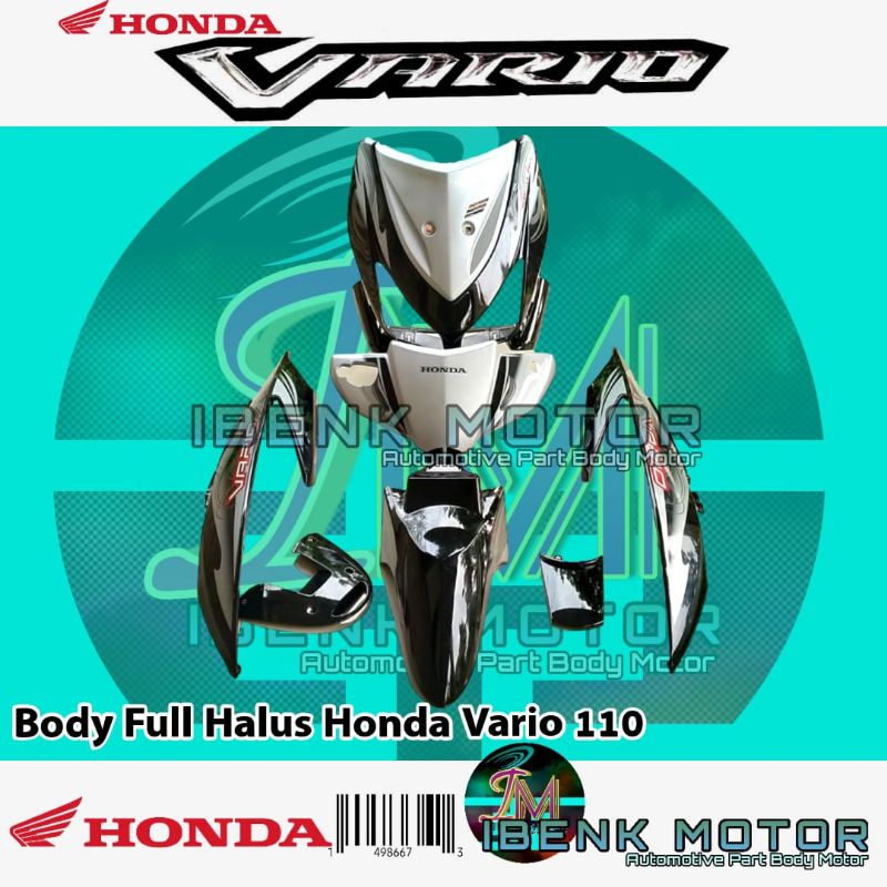 Full Body Halus Vario Lama Karbu Hitam Silver/Body Alus Vario Lama 110 Karbu Hitam Silver