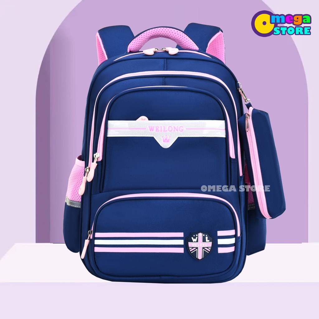 Tas Sekolah Siswa Baru TK SD Tas Ransel Sekolah Keren Backpack Kapasitas Besar Laptop Backpack - 287