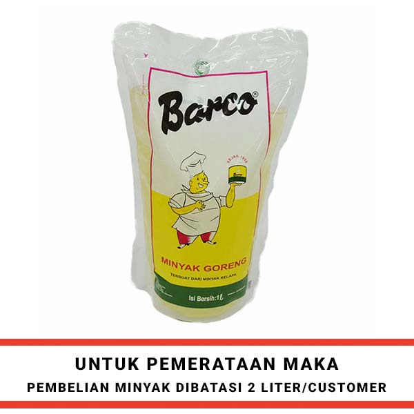 

BARCO COOKING OIL REFILL 1 LITER - MINYAK GORENG