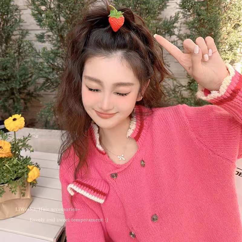 Versi Korea Kartun Lucu Buah Rambut Klip Fashion Unik Sisi Klip Gadis Aksesoris Rambut