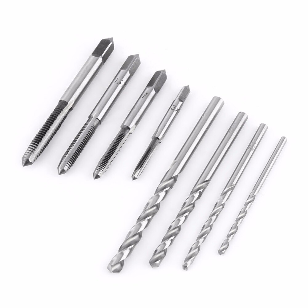 Hand Tap Set 9pcs - Screw M3-M6 Wrench Holder - Reversible Taps