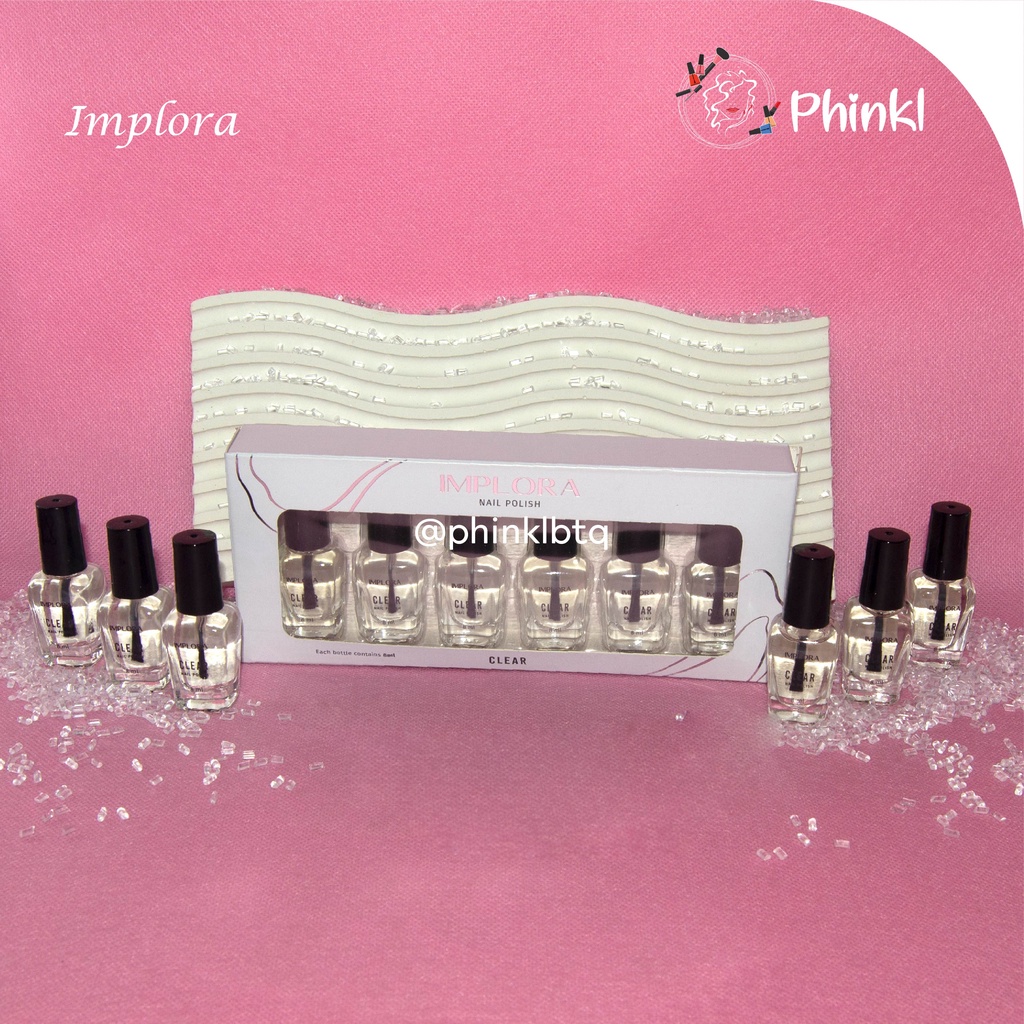 `ღ´ PHINKL `ღ´ (set isi 6) ɪ ᴍ ᴘ ʟ ᴏ ʀ ᴀ implora kutek set dry coat nail polish mudah kering art plus bubble