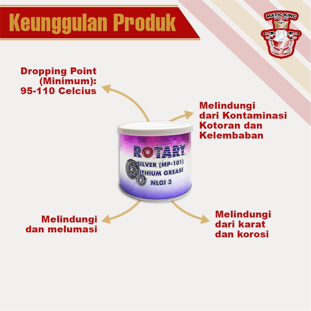 Grease minyak gemuk pelumas bearing cvt hi temp  Rotary