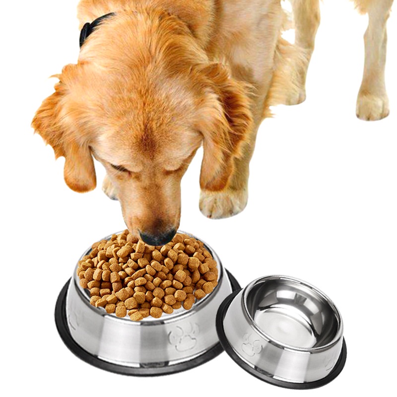 Mangkuk Stainless Kucing Anti Slip mangkok Anjing Besar Pet Bowl Hewan Wadah Tempat Makan