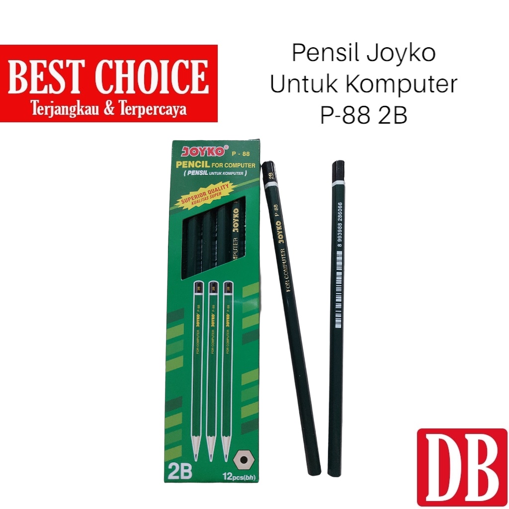 

Pensil 2B / Pensil Tulis Untuk Komputer Joyko P-88 2B (12pcs)