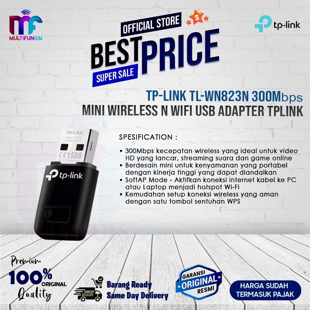 TP-LINK TL-WN823N 300Mbps Mini Wireless N Wifi USB Adapter TPLINK