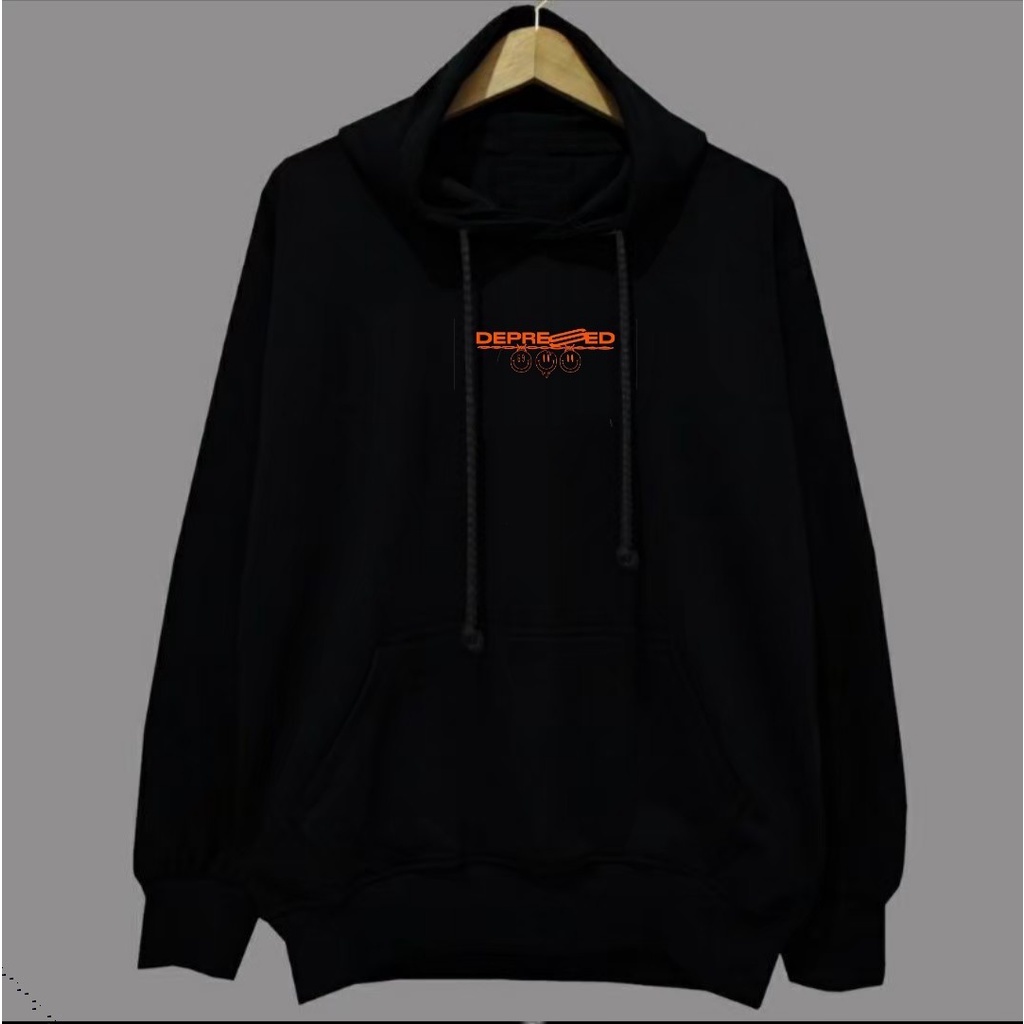 Jaket Sweater Hoodie Pria Wanita Original Distro Warna Hitam List Relax Terbaru Bahan Fleece Lembut