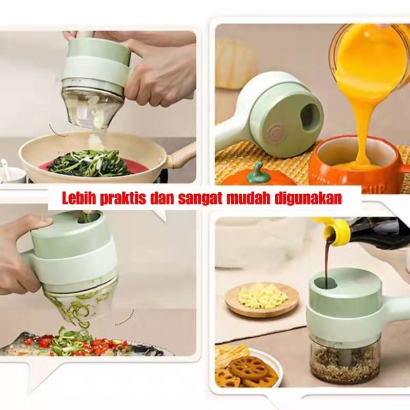 FOOD COPPER 4IN 1 BLENDER MINI PORTABLE PAKAI CAS PEMOTONG BAWANG CABE OTOMATIS