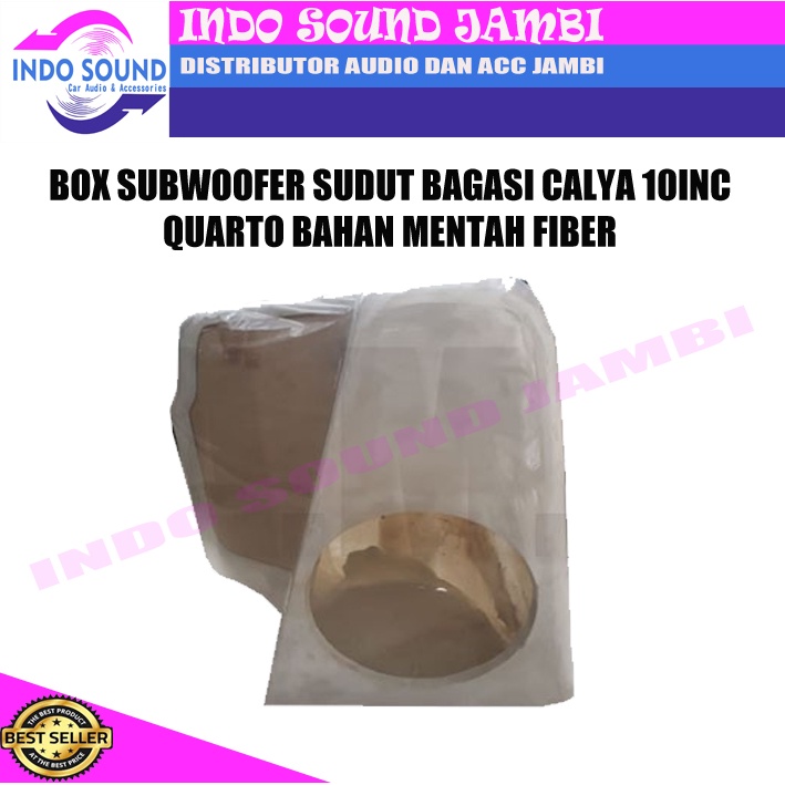 BOX SUBWOOFER SUDUT BAGASI CALYA 10INC QUARTO BAHAN MENTAH FIBER