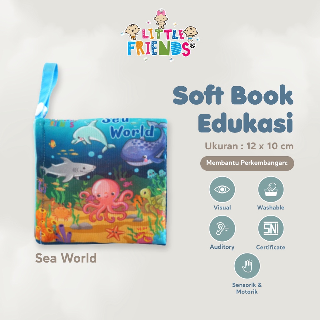 Little Friends Soft Book Buku Edukasi Variasi Sea World HBC0002
