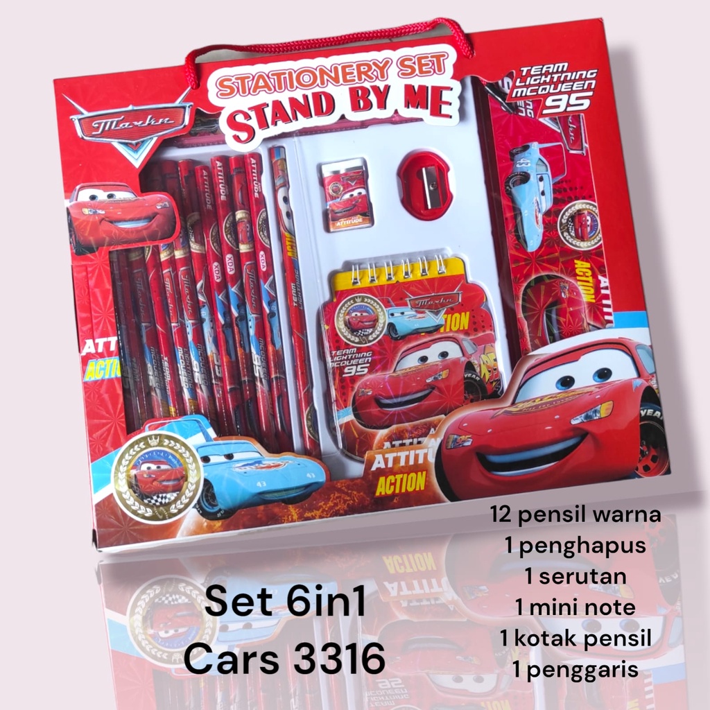 

HS- 6in1 SET PENSIL | SET ALAT TULIS SEKOLAH | SET PENSIL FROZEN | SET PENSIL CARS SPIDERMAN | PENSIL SET | KADO ANAK | KADO ULANG TAHUN | SET PENCIL CASE