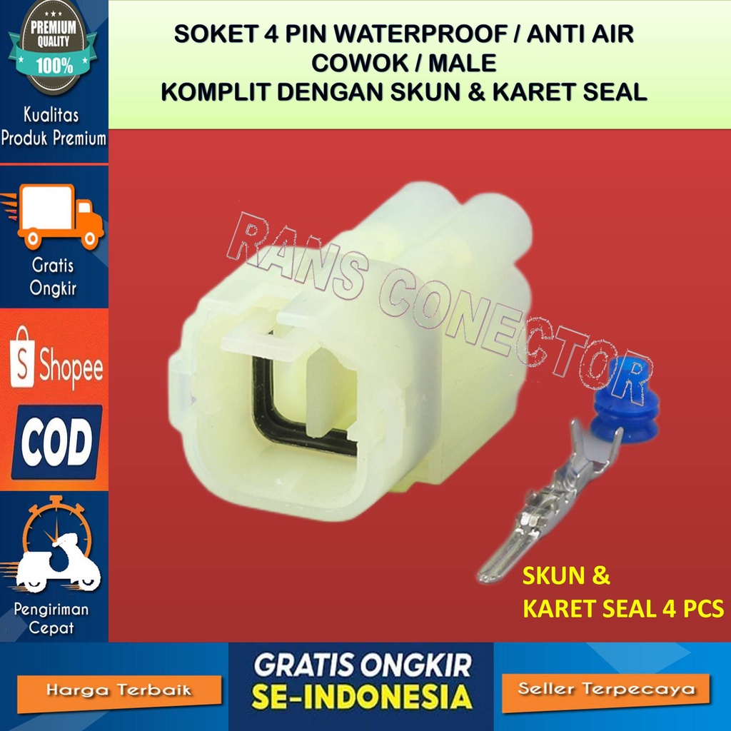 SOKET DLC HONDA 4 PIN MALE SOKET DLC RESET SOKET DLC SHORT CONNECTOR DLC ECM