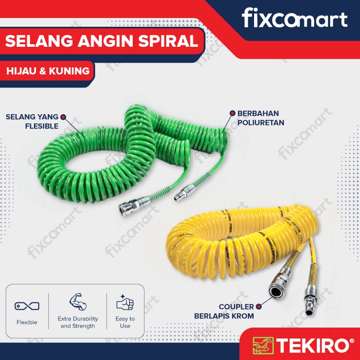 Tekiro Recoil Hose / Selang Kompresor Green / Yellow