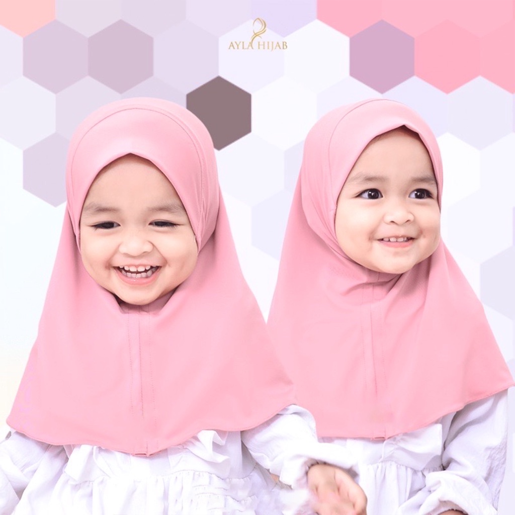 Hijab Bergo Instan Anak Soft Pet Jersey Usia 2 - 4 Tahun