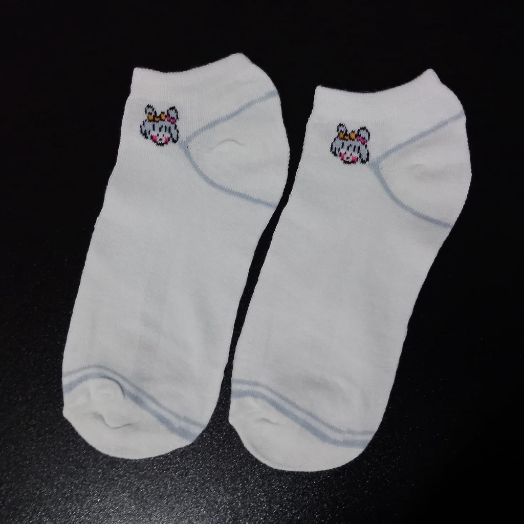 Kaos Kaki KS30 Kaos Kaki Wanita Motif Gadis Bunga Fashion Korea