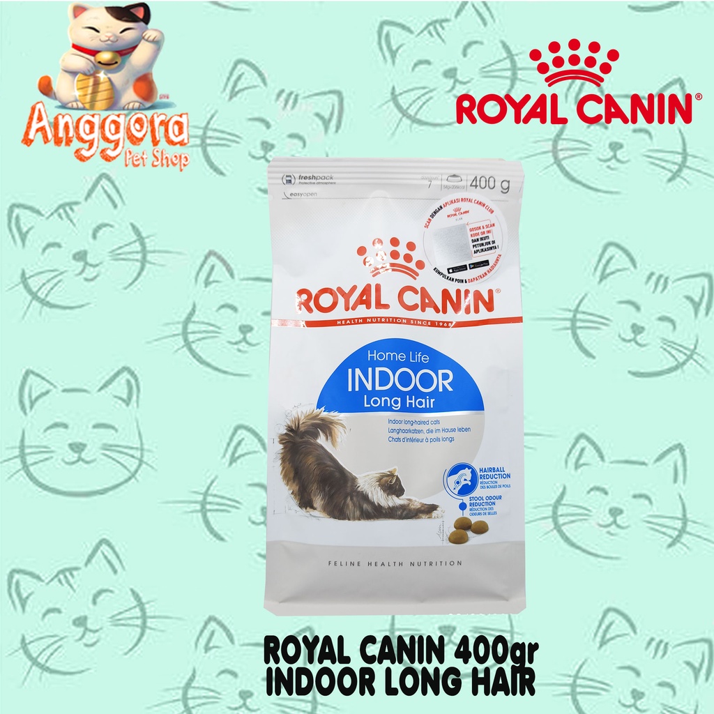 Makanan kucing ROYAL CANIN INDOOR LONGHAIR 400gr Freshpack