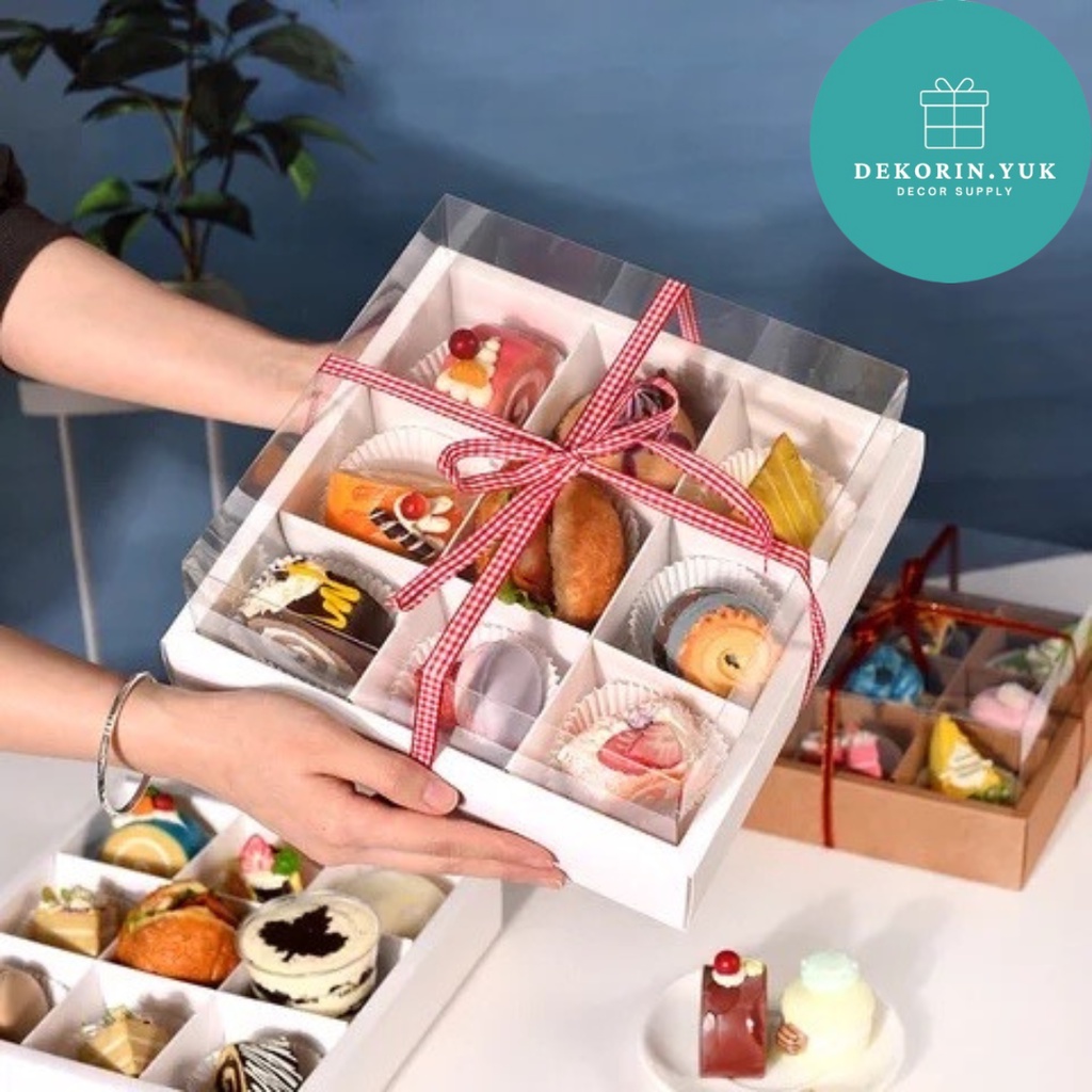 BOX KUE GRID 9 box nastar macaron box kue mini cake box kue ulang tahun box kue hampers