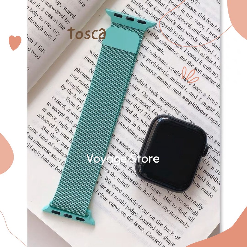 Strap milanese loops magnet murah iwatch apple watch series 8 7 4 5 6 38mm 42 mm 45mm 41mm 49mm ultra stainless steel jam dw strap