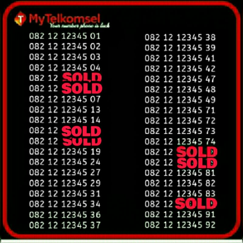 NOMOR CANTIK TELKOMSEL SERI NAIK 12345 MURAH