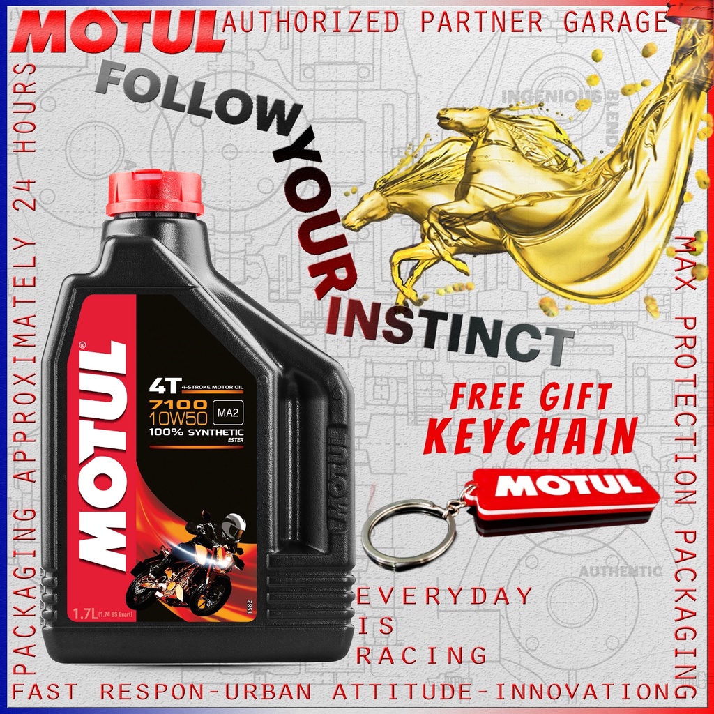 OLI MOTUL IMPORT 7100 4T 100% SYNTHETIC/ ESTER/10W50/1.7L/MA2/ORIGINAL