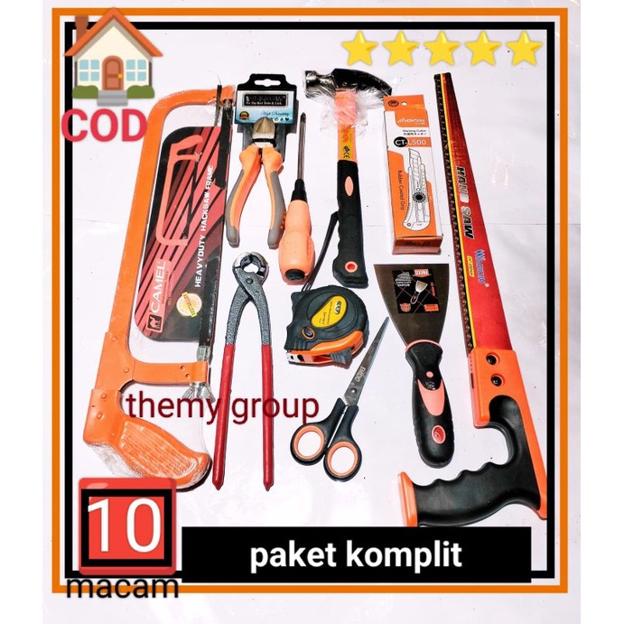 PROMO... PAKET HEMAT PERALATAN TUKANG BESI KEKINIAN../ PAKET TERLARIS ALAT TUKANG BESI/GERGAJI BESI 