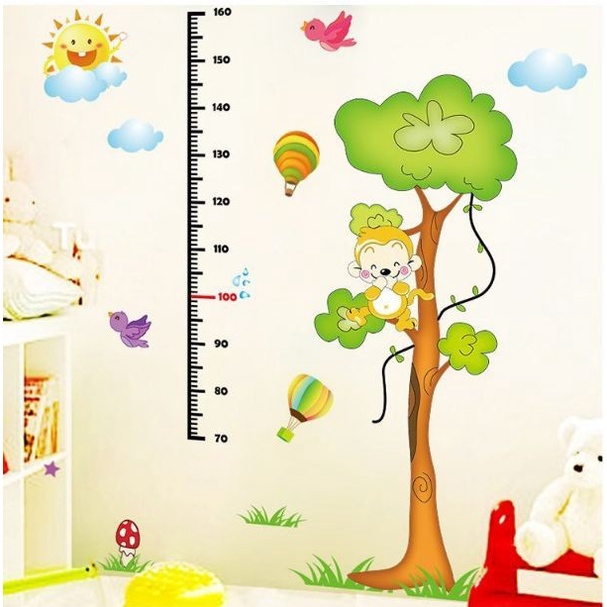 Grow Up Tinggi Badan Pohon Monyet XL8201 - Stiker Dinding