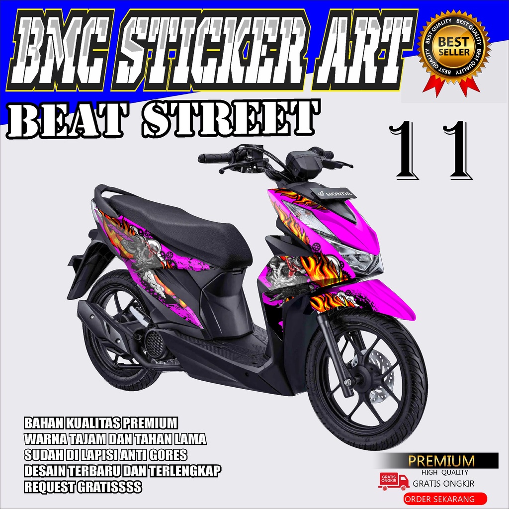 STICKER DECAL HONDA NEW BEAT STREET 2020-2022 BEAT STRET HONDA BEAT NEW
