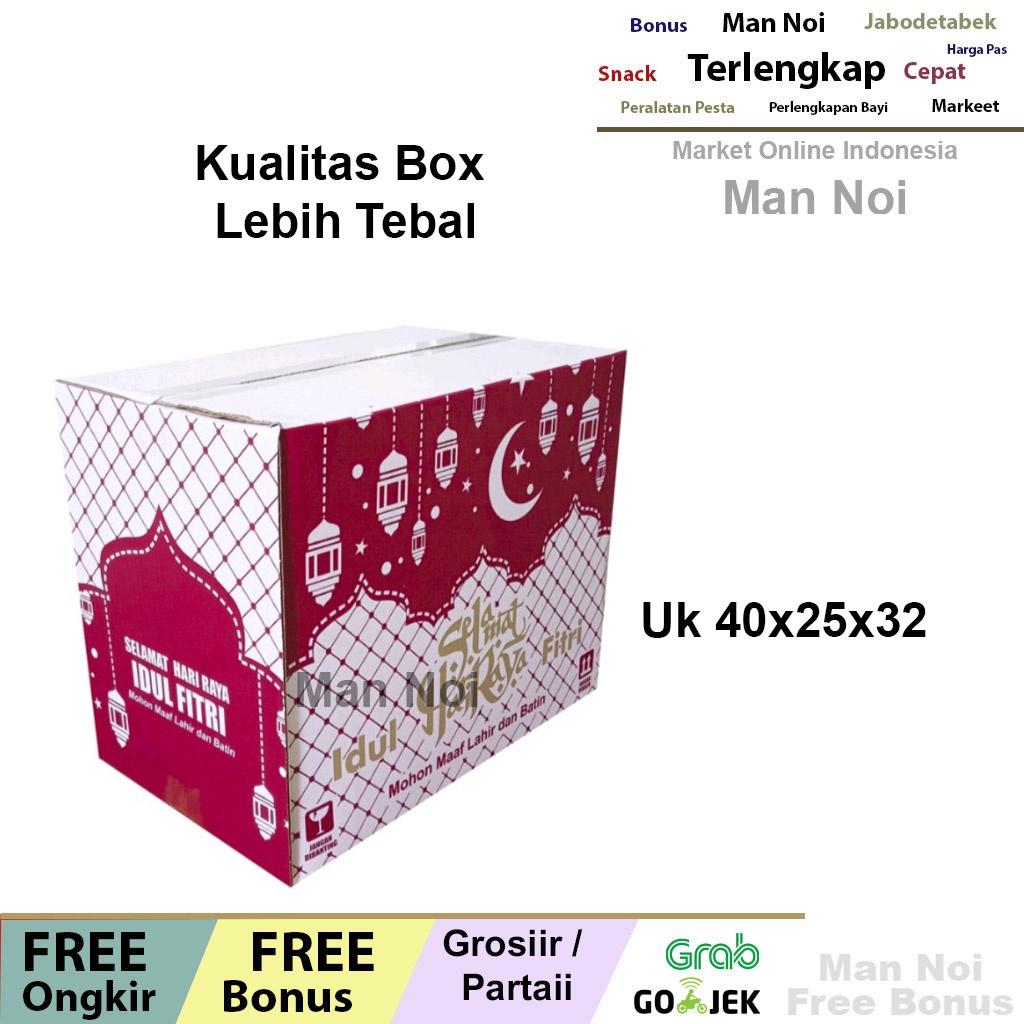 

dus box hampers idul fitri Uk 40x25x32