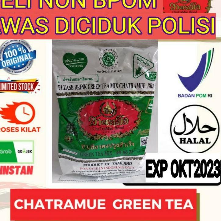

♟ !!Thai Green Tea Chatramue 200gr HALAL MUI ada logo ✵