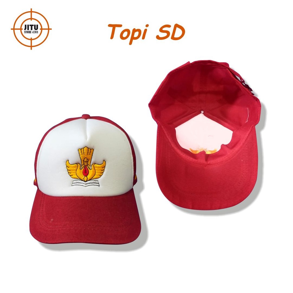 TOPI SEKOLAH SD SMP SMA KUALITAS PREMIUM CUSTOM BORDIR NAMA