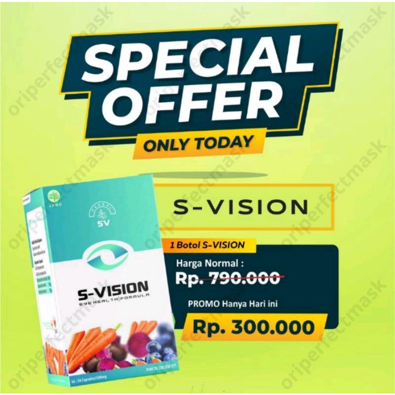 S-Vision obat suplemen mata minus dan silinder