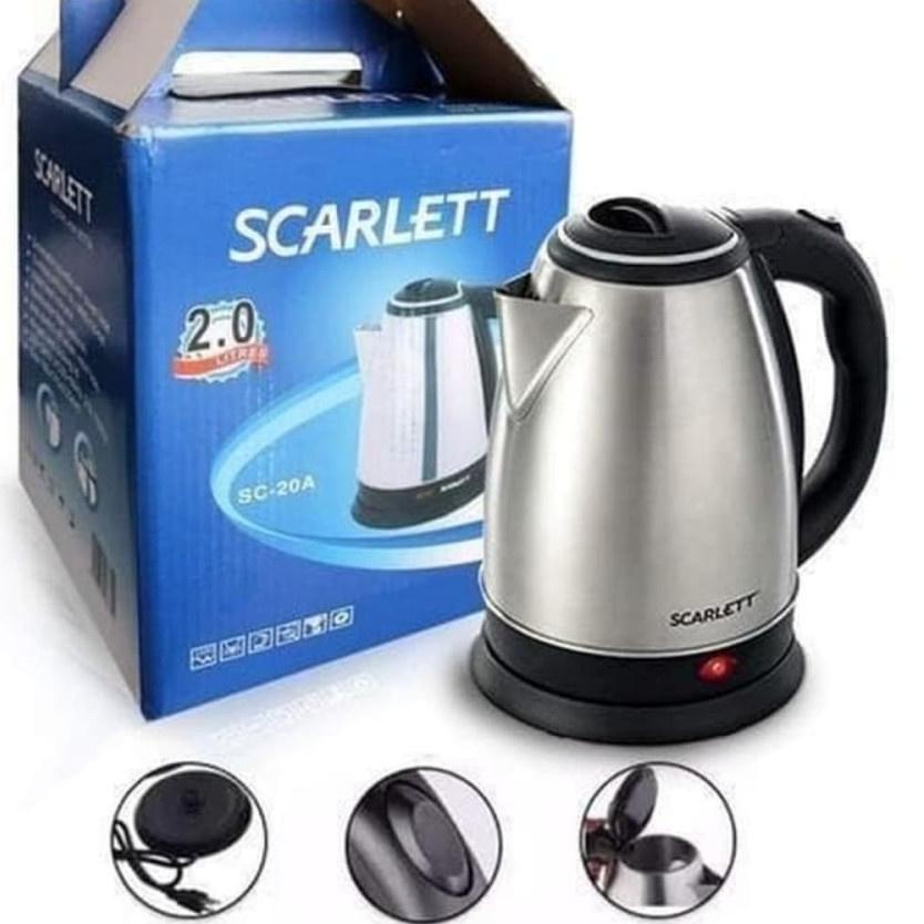 ➼ COD TEKO LISTRIK SCARLETT 2 LITER HIGH QUALITY/TEKO PEMANAS AIR/TEKO LISTRIK MURAH/ALAT PEMANAS AI